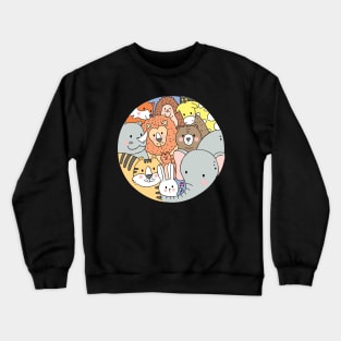 Wildlife Animal Cartoon Crewneck Sweatshirt